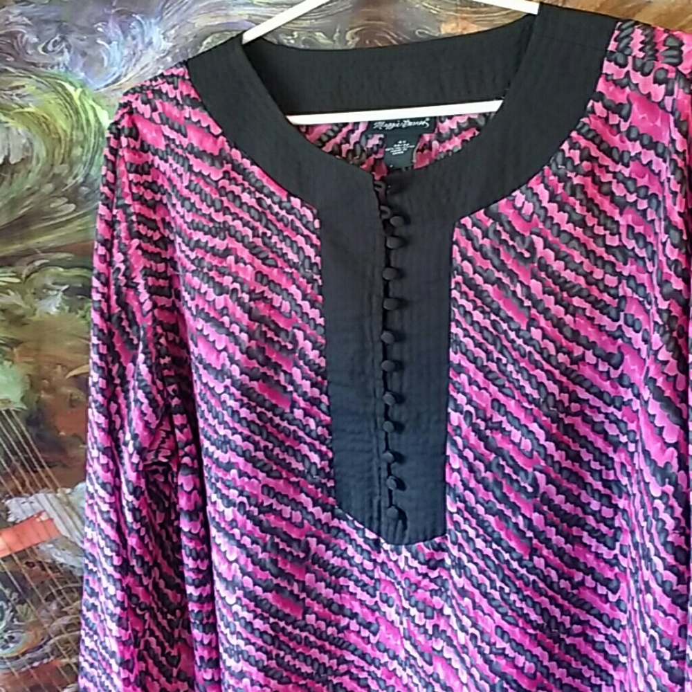 Pink and Black Long Sleeved 30/32 Tunic